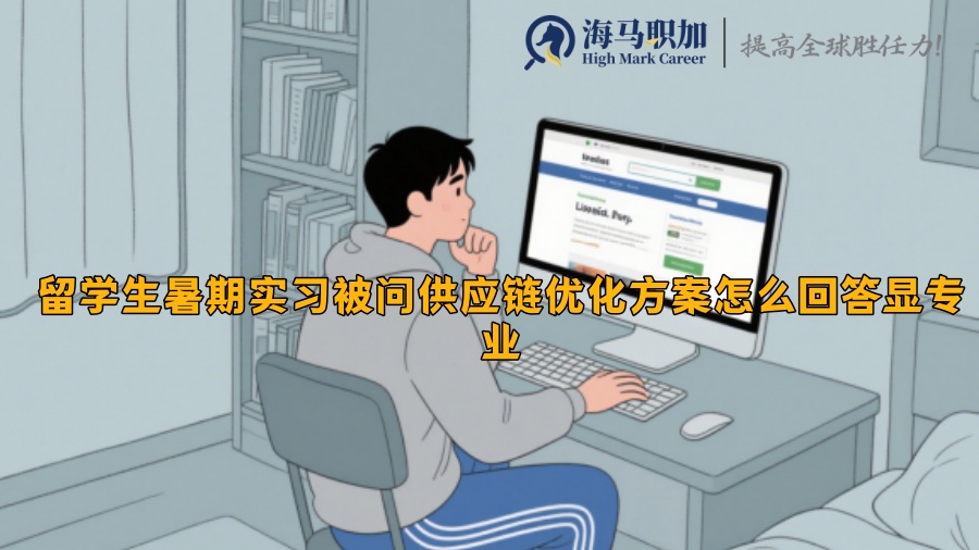 留学生暑期实习被问供应链优化方案怎么回答显专业