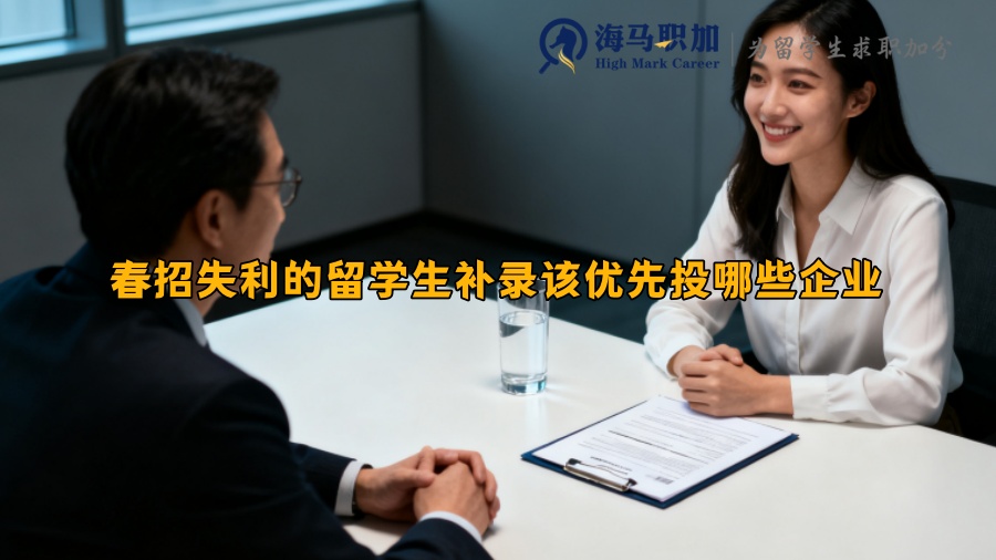 春招失利的留学生补录该优先投哪些企业？