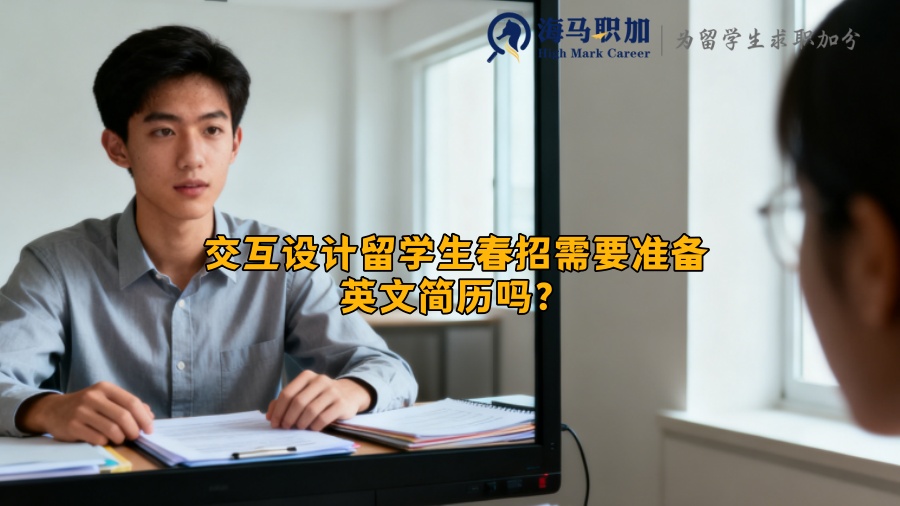 交互设计留学生春招需要准备英文简历吗？