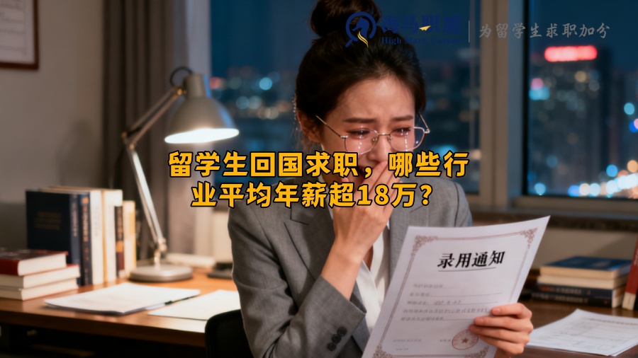 留学生回国求职，哪些行业平均年薪超18万？