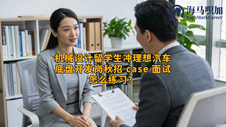 机械设计留学生秋招冲刺理想汽车底盘开发，case 面试怎么高效练习？