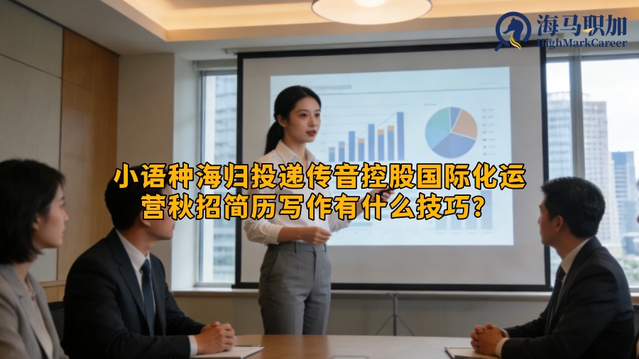 小语种海归投递传音控股国际化运营秋招简历写作有什么技巧？