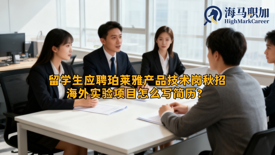 留学生应聘珀莱雅产品技术岗秋招海外实验项目怎么写简历？