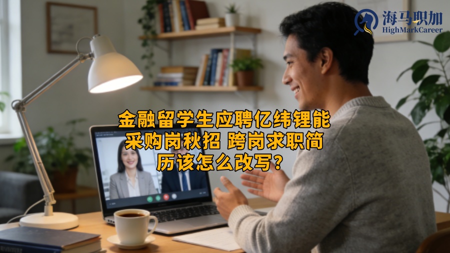金融留学生应聘亿纬锂能采购岗秋招 跨岗求职简历该怎么改写？