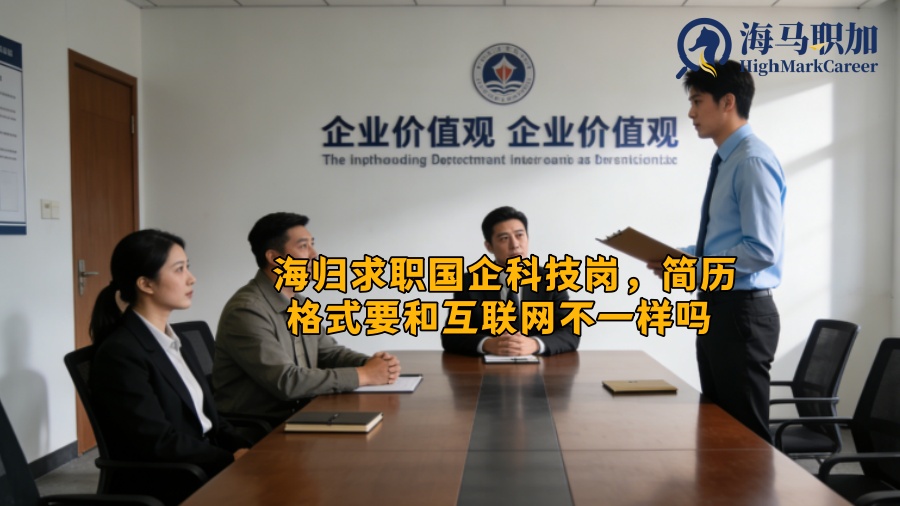海归求职国企科技岗，简历格式要和互联网不一样吗 