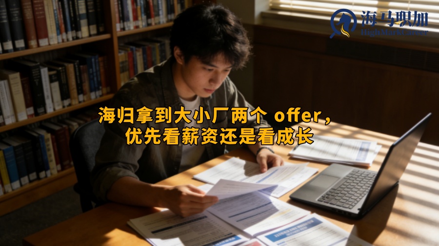海归拿到大小厂两个 offer，优先看薪资还是看成长