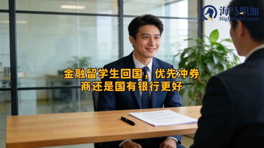 金融留学生回国，优先冲券商还是国有银行更好